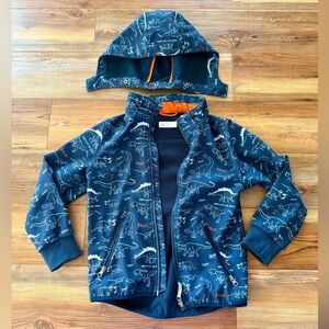 H&M Navy Blue Shell Jacket with Dino Print